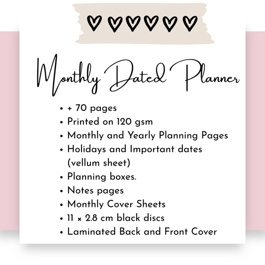 Discbound Monthly Planner