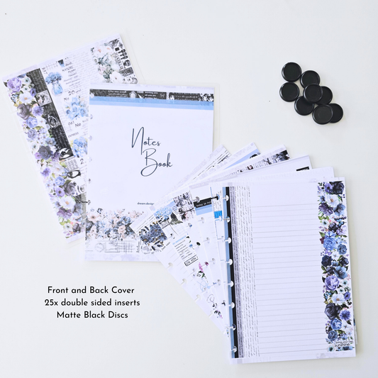 A5 Discbound Notes Book | Azure Blooms