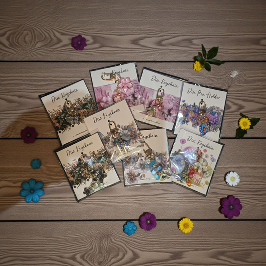packaged disc key charms by dream.design.bloom, boutique discbound planner accessories in signature palettes