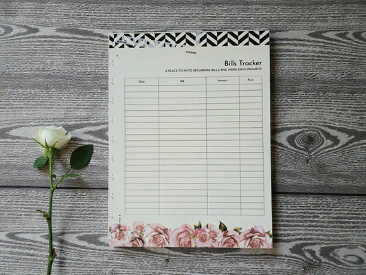 Financial Tracker Inserts | Whisper Dreams