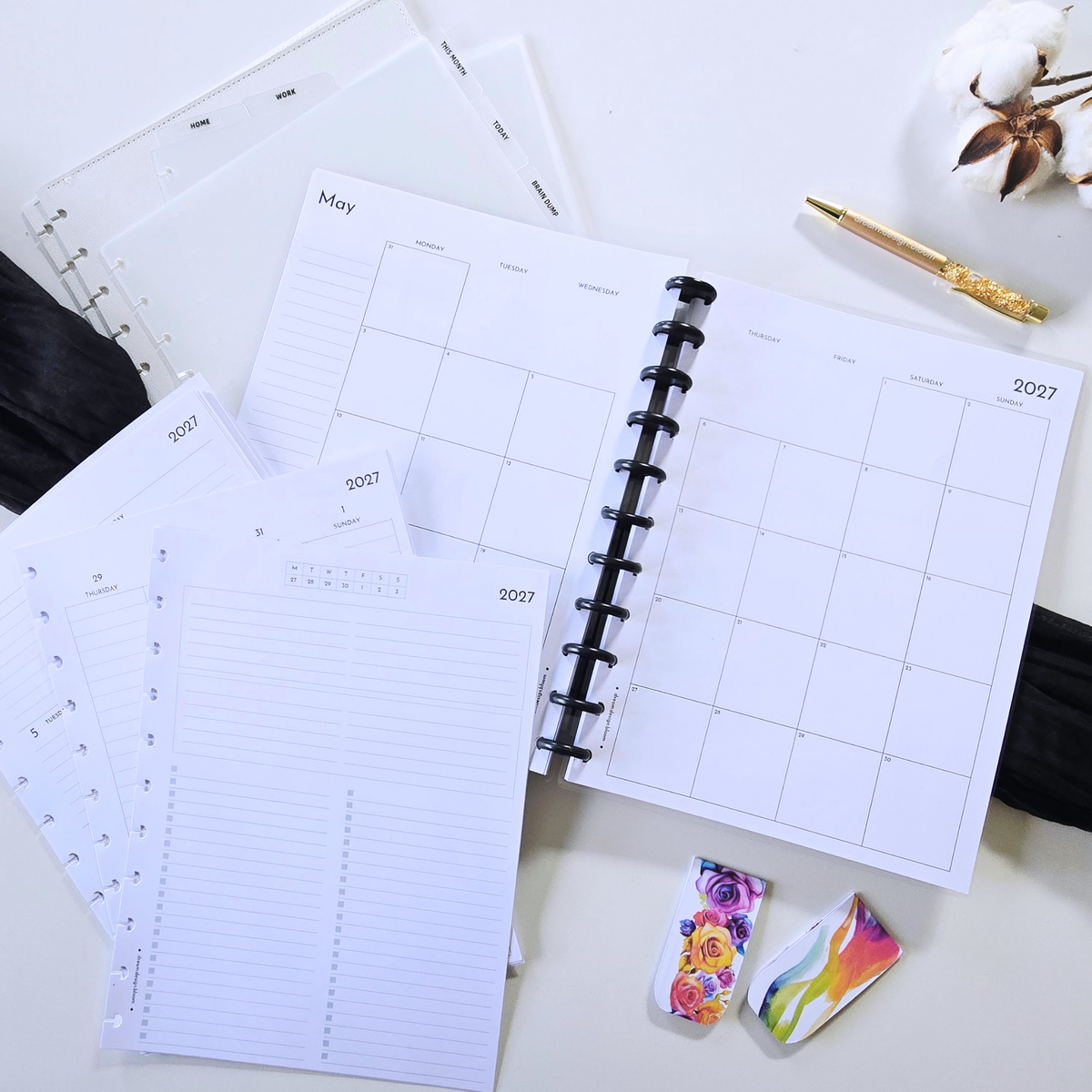 Boutique Leather Discbound Planner Bundle