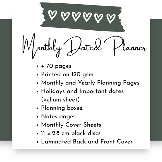 Discbound Monthly Planner