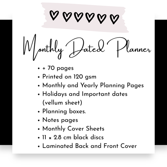Discbound Monthly Planner
