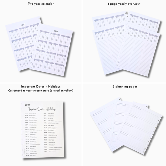 2027 Dated Planner Inserts Only | Arbor Designs