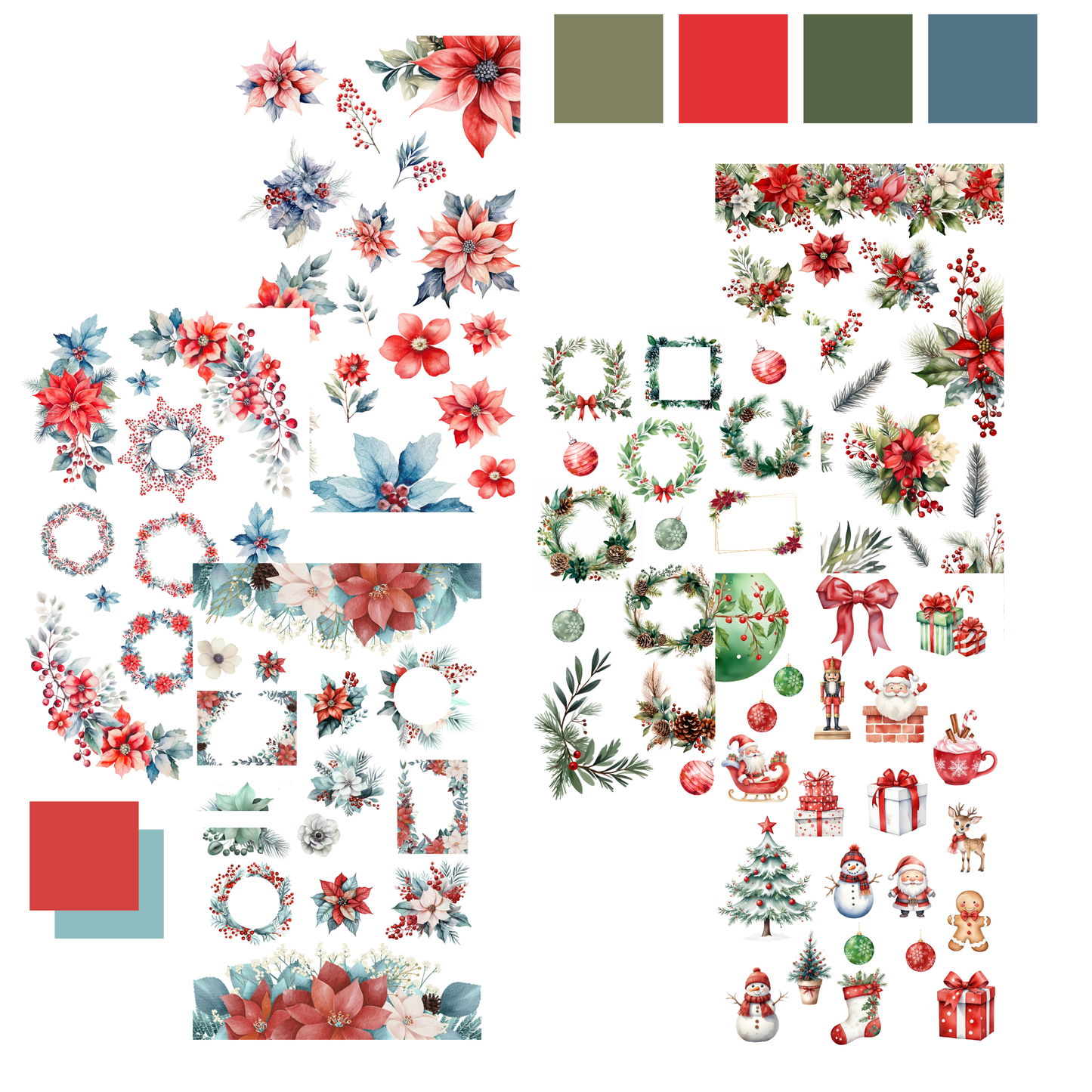 Sticker Book Christmas by dream.design.bloom featuring boutique discbound planner stickers with festive icons and coordinated holiday colour palette