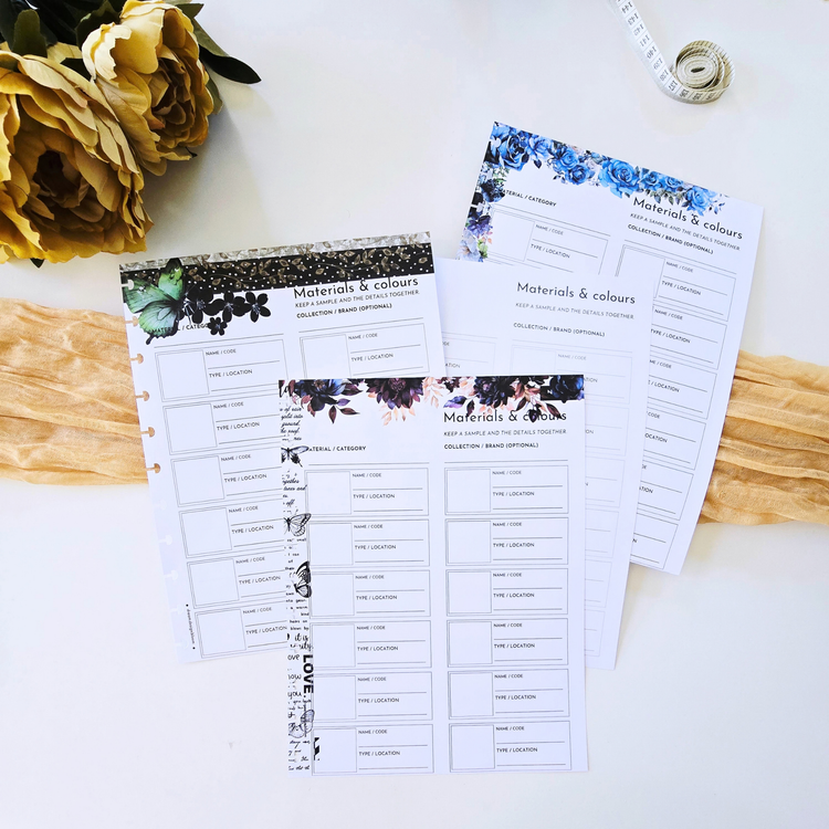 Materials & Colours Inserts