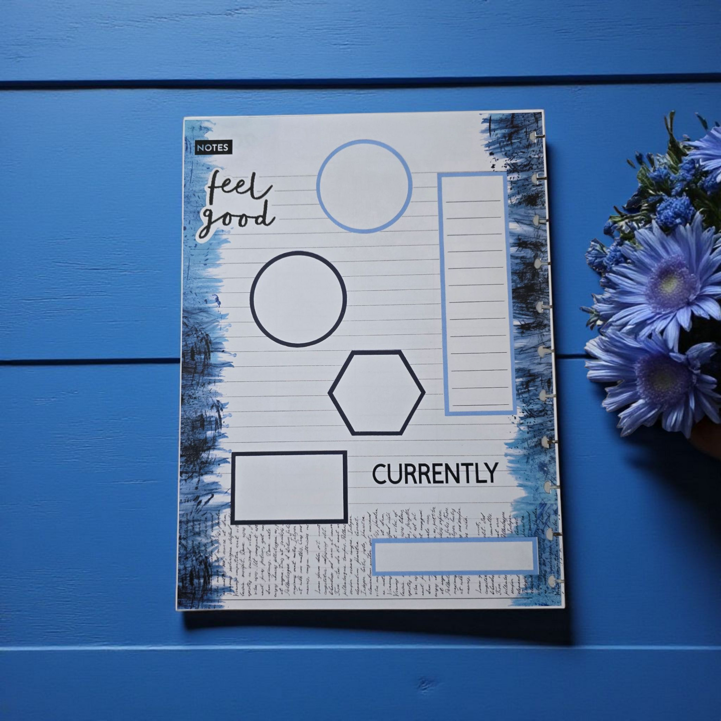 currently page of Azure Blooms 2026 discbound memory keeping extension inserts for journaling and reflection