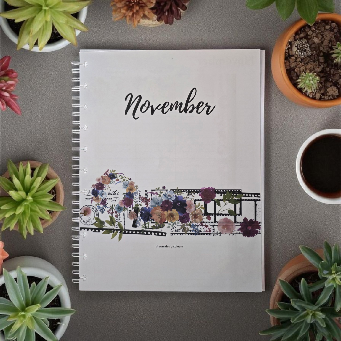 front cover of Celestial Blooms 2026 discbound memory keeping extension inserts in vibrant rainbow palette