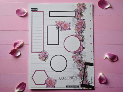 currently page of Whisper Dreams 2026 discbound memory keeping extension inserts for monthly reflections and highlights