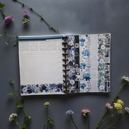 inside back cover of Azure Blooms 2026 discbound monthly dated planner