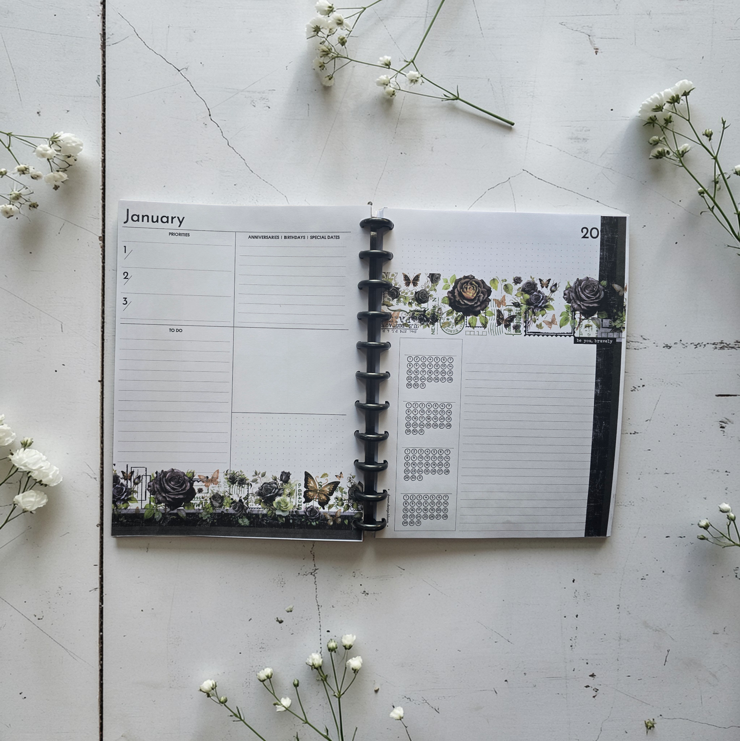 Dated Discbound Monthly Planner