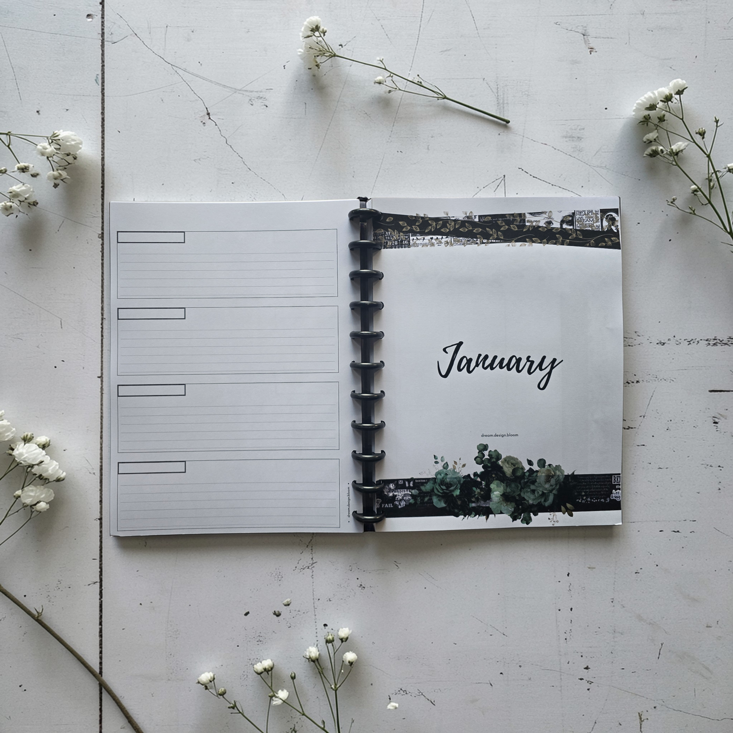 Dated Discbound Monthly Planner