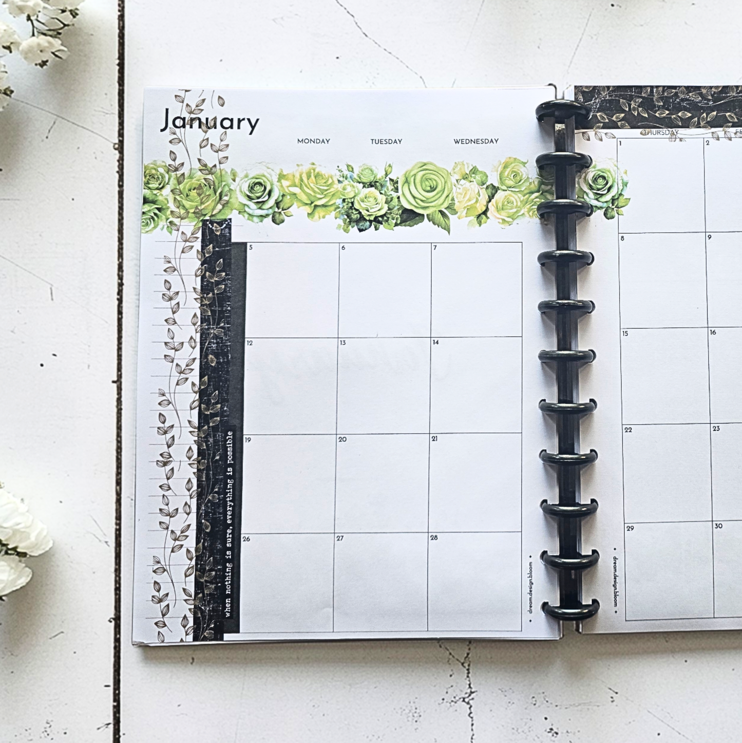 Dated Discbound Monthly Planner
