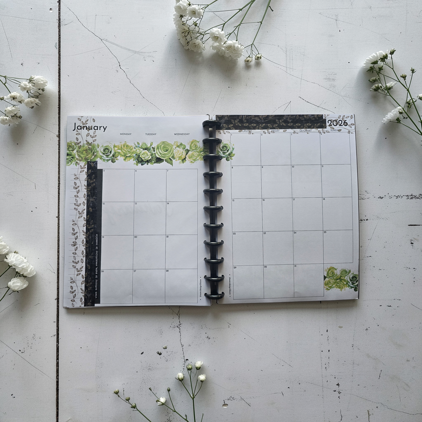 Dated Discbound Monthly Planner