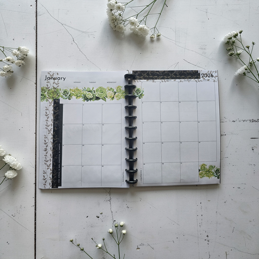 Dated Monthly Discbound Planner | Arbor Designs