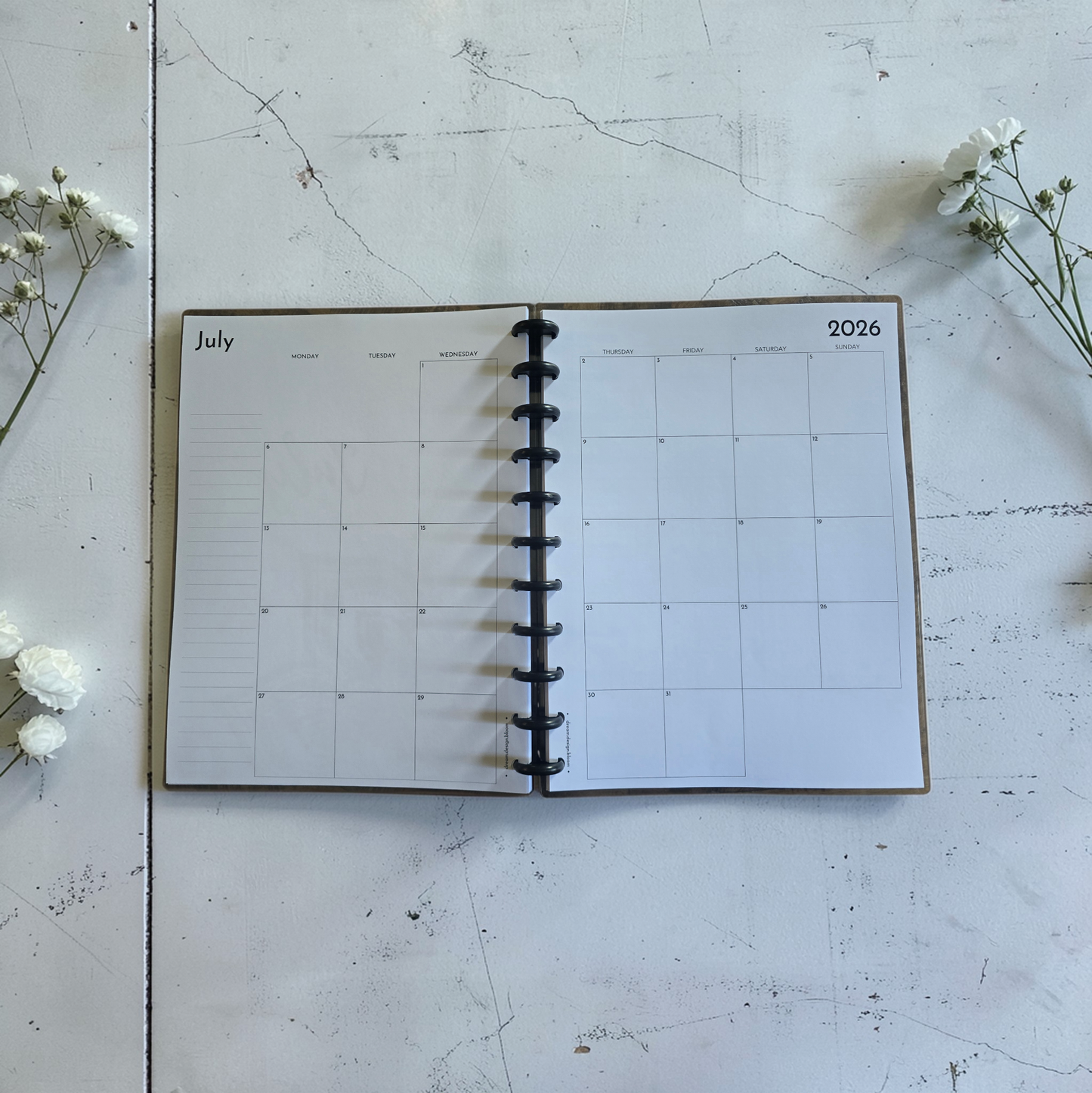 Dated Discbound Monthly Planner | Signature Designs