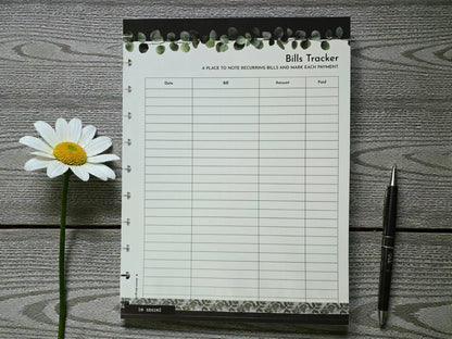 Financial Tracker Inserts | Arbor Designs