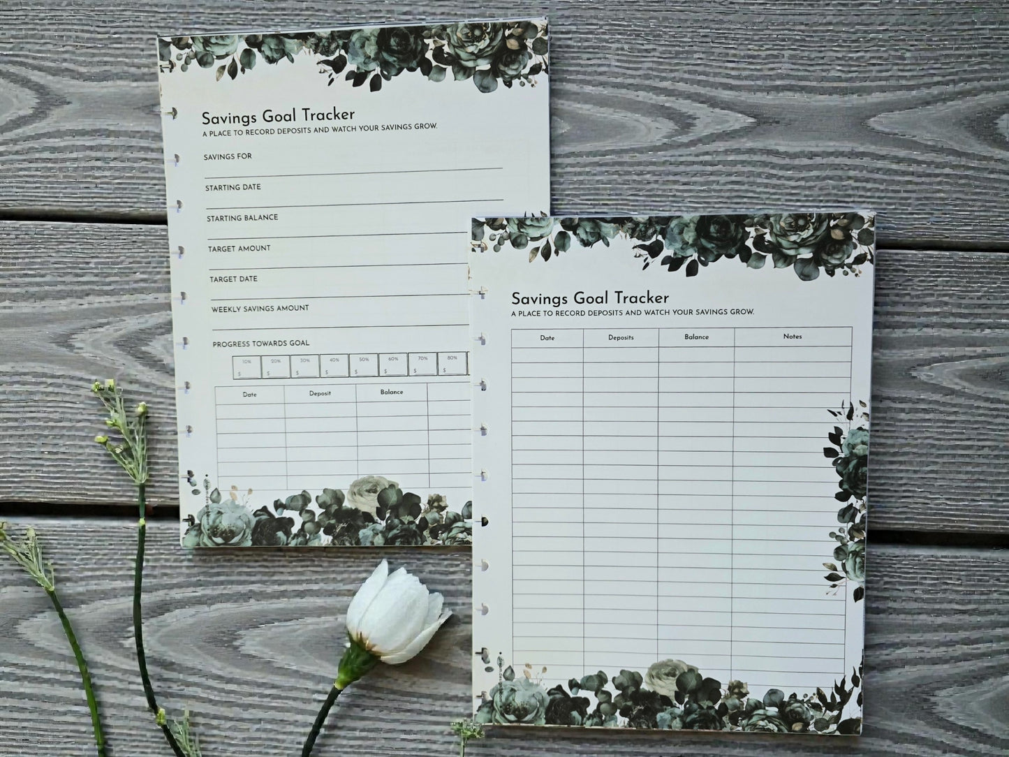 Financial Goals Inserts | Arbor Designs
