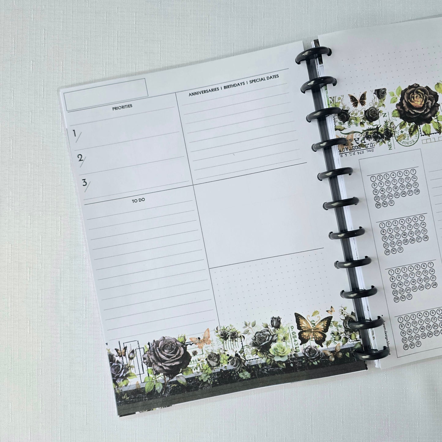 Undated Discbound Monthly Planner | Arbor Designs