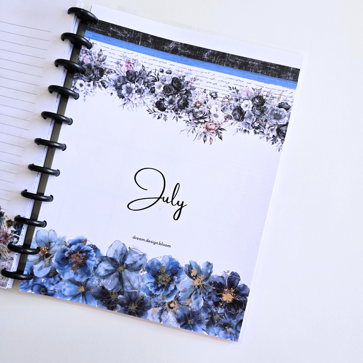 2027 Dated Discbound Planner | Azure Blooms