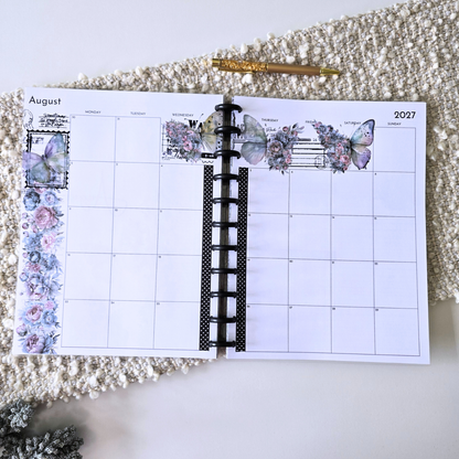 2027 Dated Discbound Planner | Azure Blooms