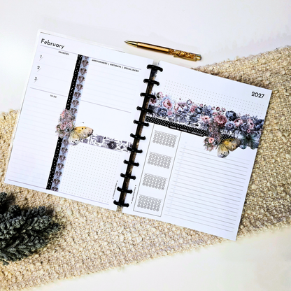 2027 Dated Discbound Planner | Azure Blooms