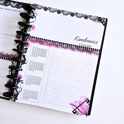 Whisper Dreams 2027 monthly planner lists page