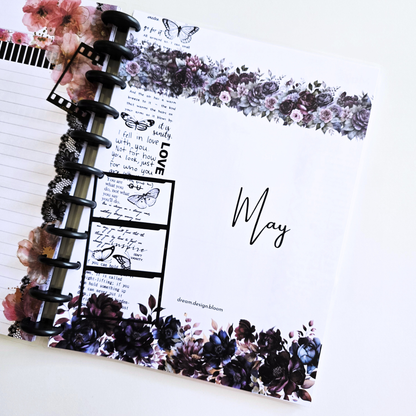 Whisper Dreams 2027 monthly discbound planner may page