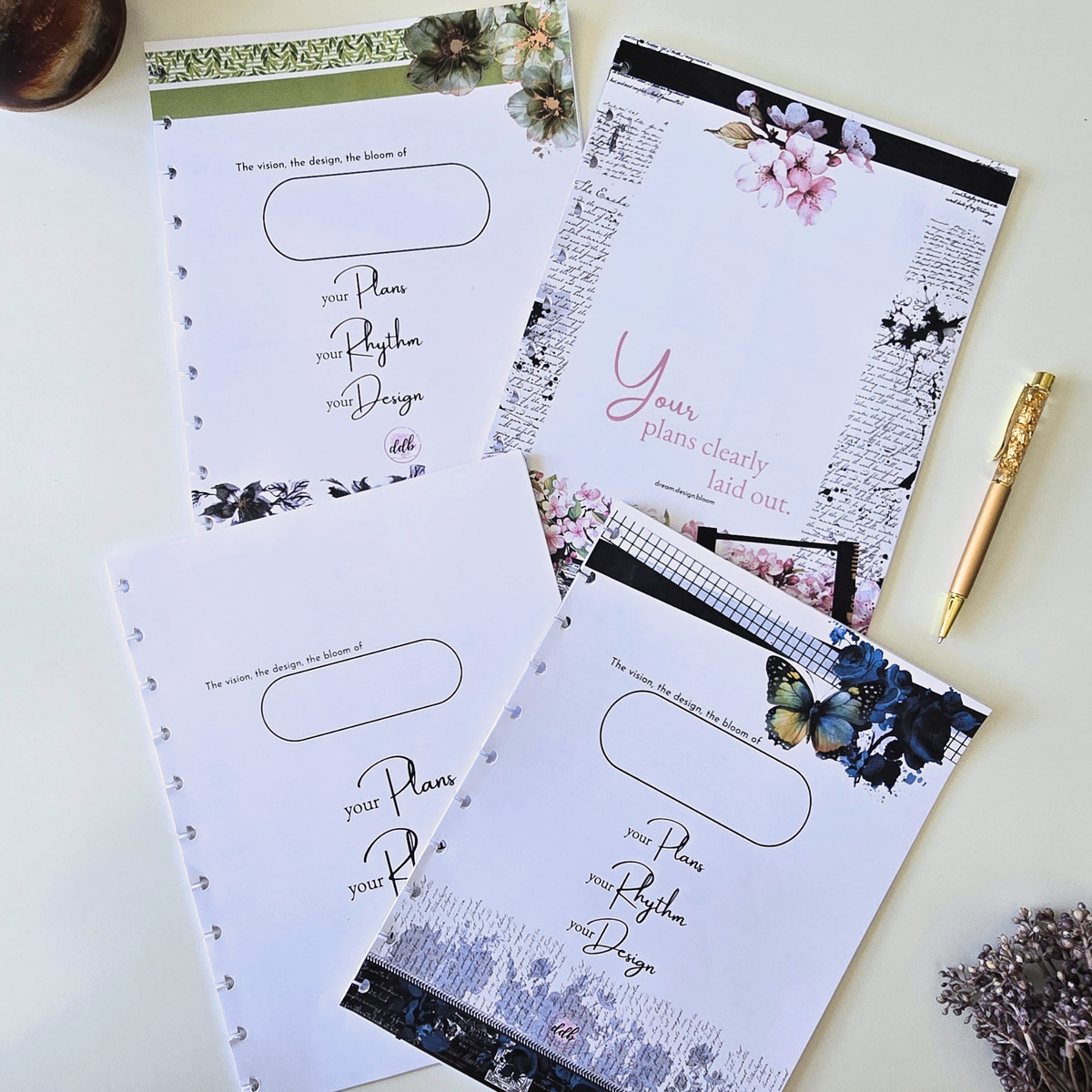 3-Month Undated Discbound Planner Inserts | Signature Designs