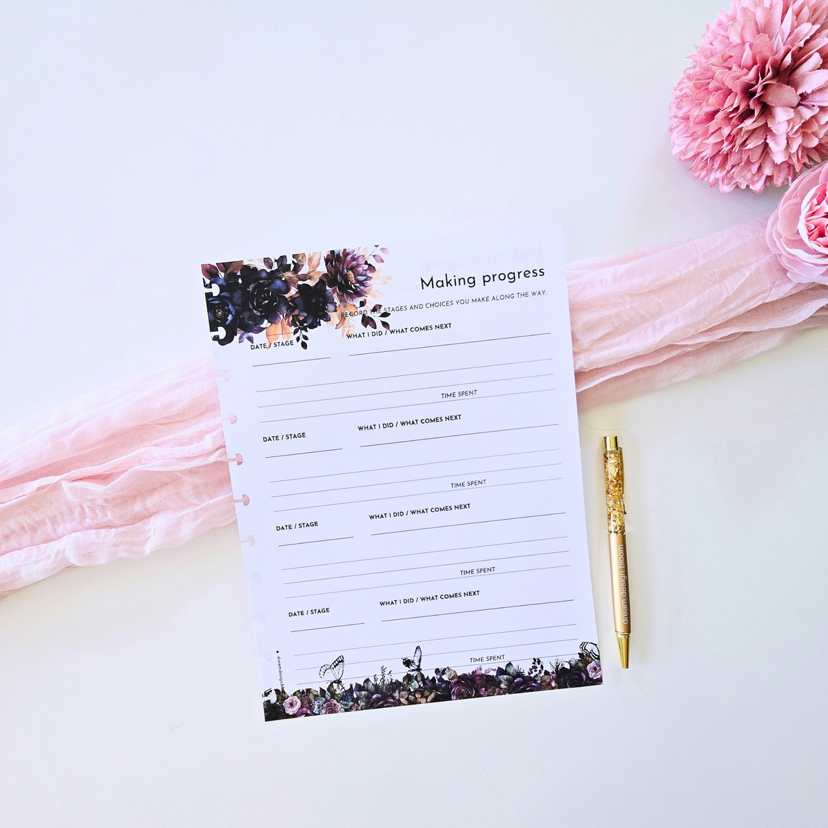 Making Progress Inserts | Whisper Dreams