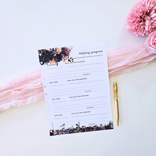 Making Progress Inserts | Whisper Dreams