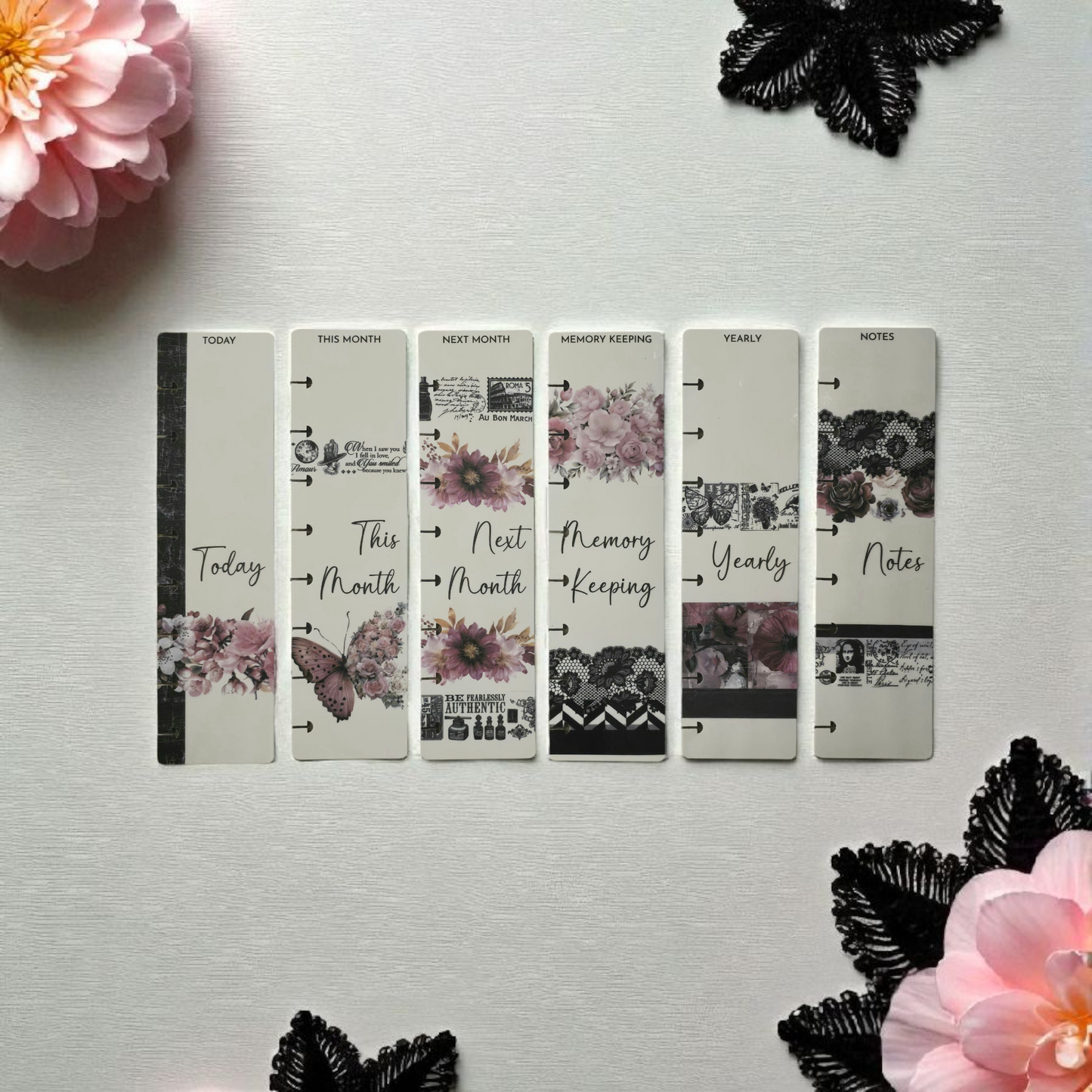 Dashboard Set - Boutique Laminated Tabs (Set of 6)