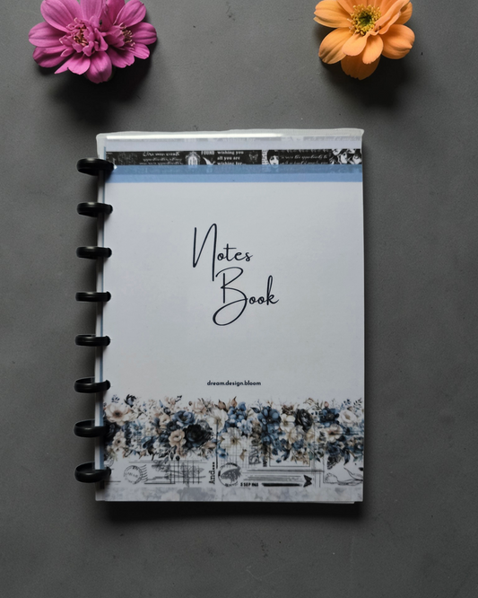 A5 Discbound Notes Book | Azure Blooms