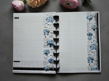 A5 Discbound Notes Book | Azure Blooms