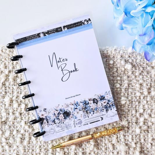 A5 Discbound Notes Book | Azure Blooms