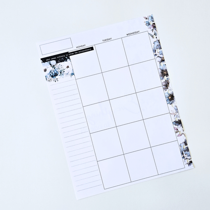 3-Month Undated Discbound Planner Inserts | Azure Blooms