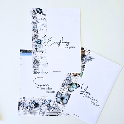 3-Month Undated Discbound Planner Inserts | Azure Blooms
