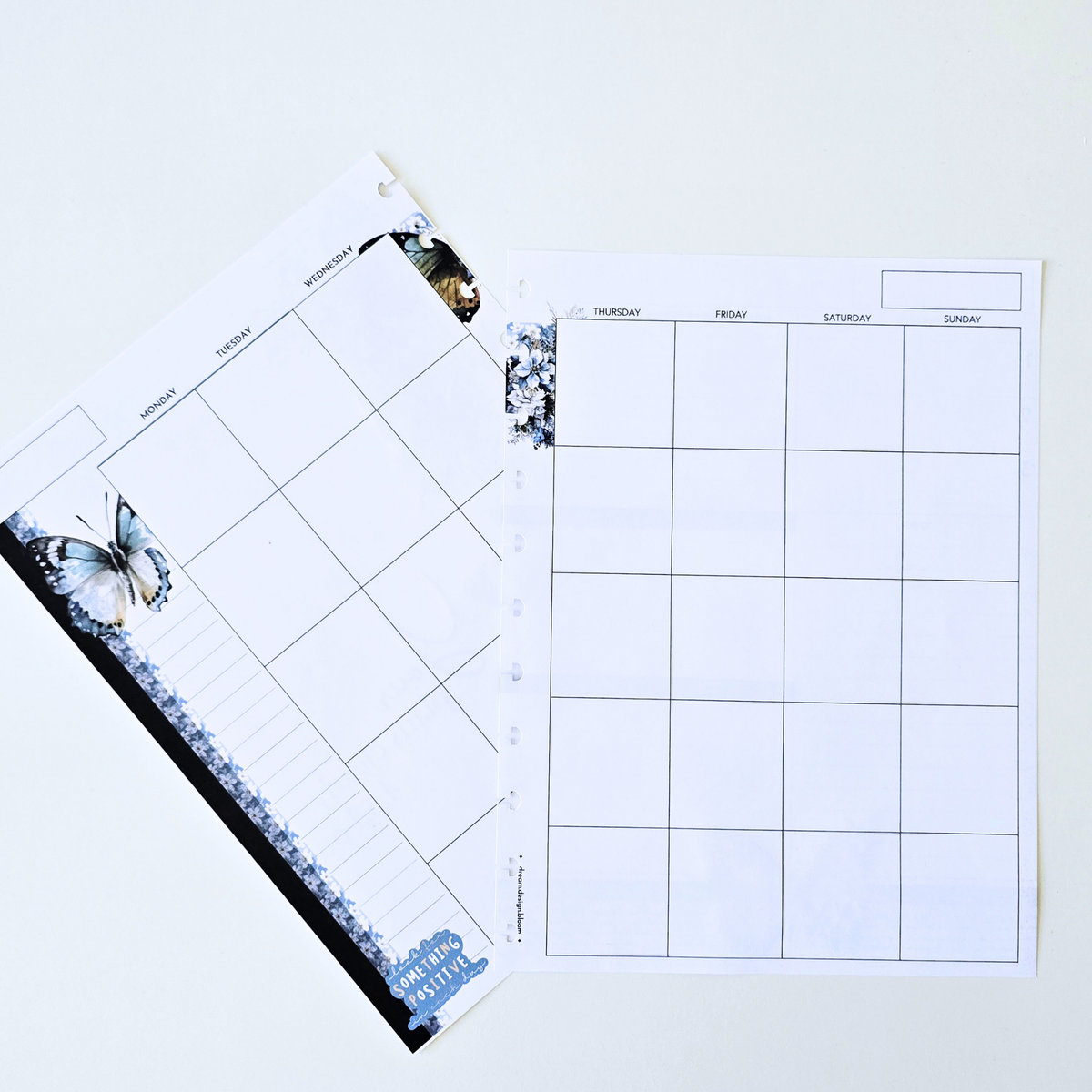 3-Month Undated Discbound Planner Inserts | Azure Blooms