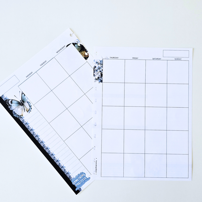3-Month Undated Discbound Planner Inserts | Azure Blooms