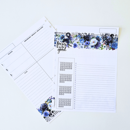 3-Month Undated Discbound Planner Inserts | Azure Blooms