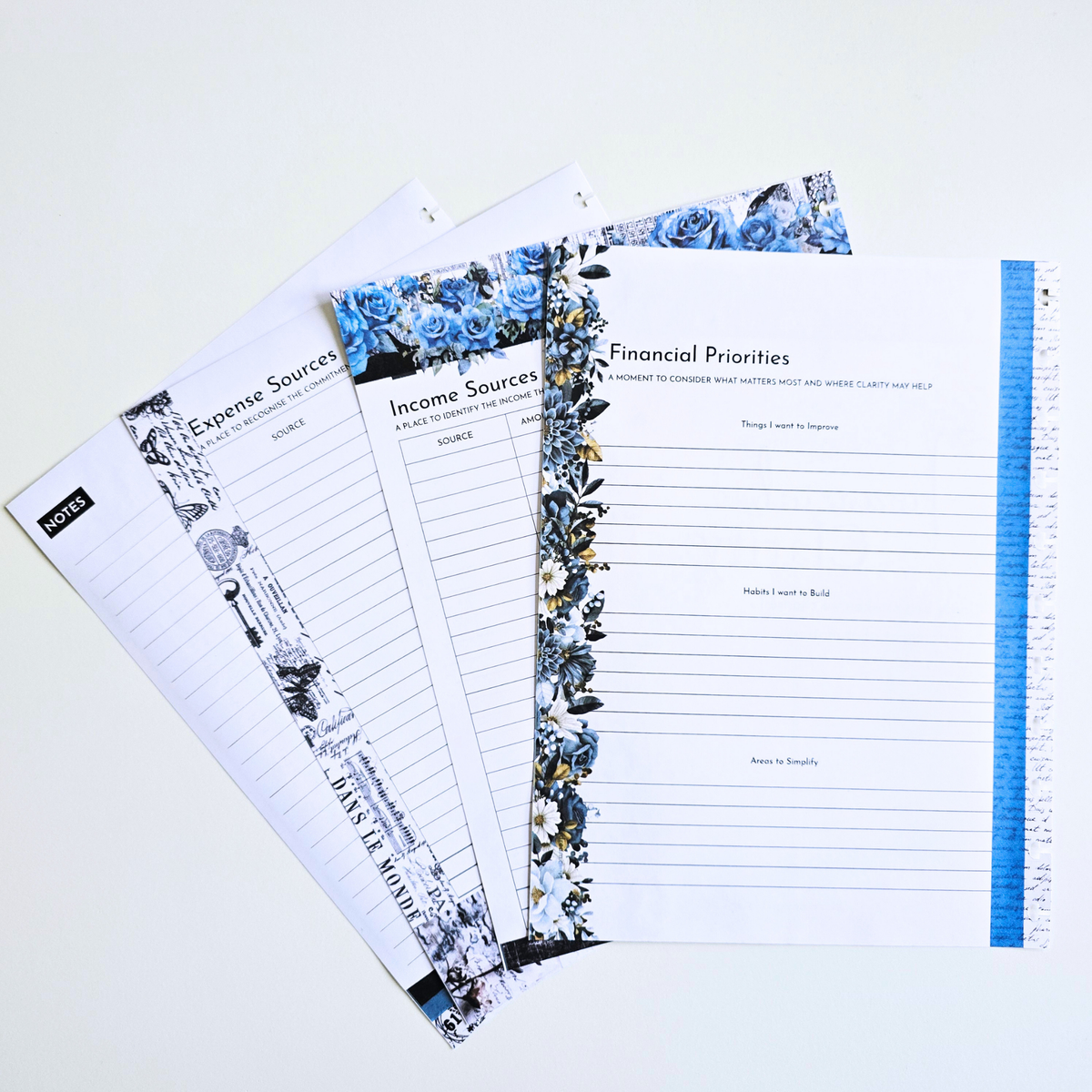 Financial Clarity Core Inserts | Azure Blooms