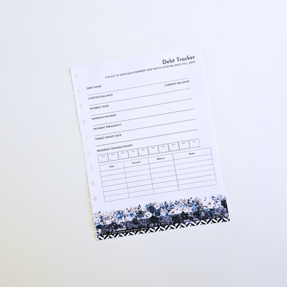 Financial Goals Inserts | Azure Blooms