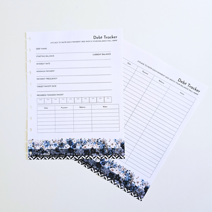Financial Goals Inserts | Azure Blooms