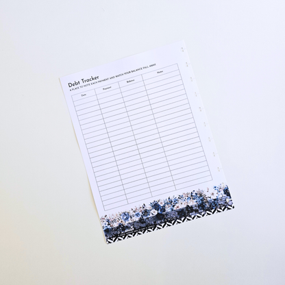 Financial Goals Inserts | Azure Blooms