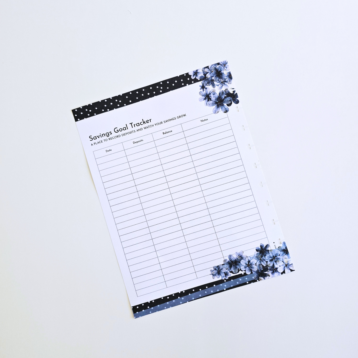 Financial Goals Inserts | Azure Blooms