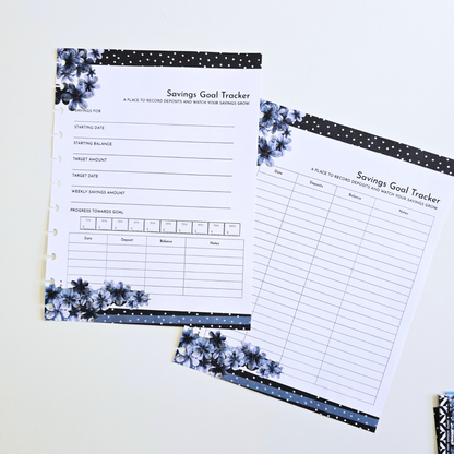 Financial Goals Inserts | Azure Blooms