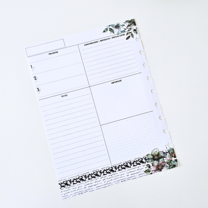 3-Month Undated Discbound Planner Inserts | Arbor Designs