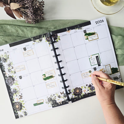 Undated Discbound Monthly Planner | Arbor Designs