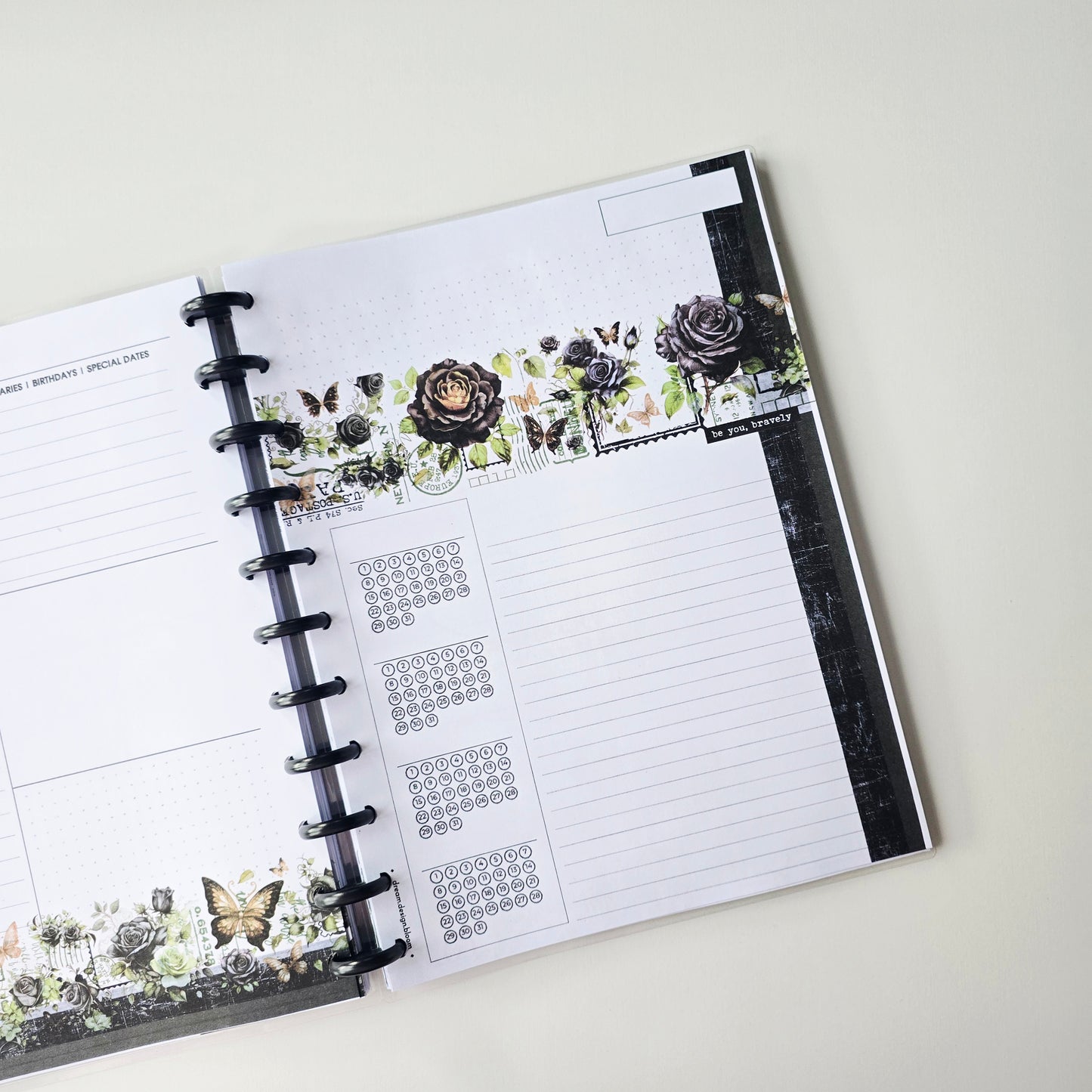 Undated Discbound Monthly Planner | Arbor Designs