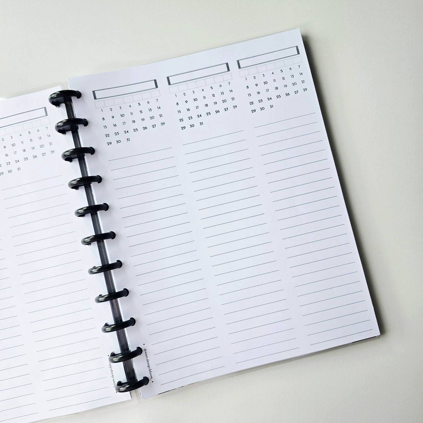 Undated Discbound Monthly Planner | Arbor Designs